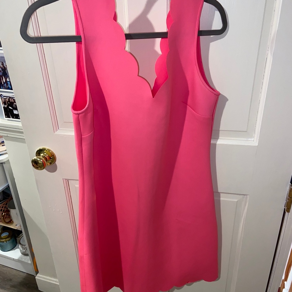 Lilly Pulitzer hot pink scallop dress